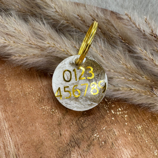 Hundemarke „Vintage Gold“ – elegant, zeitlos & voller Glanz