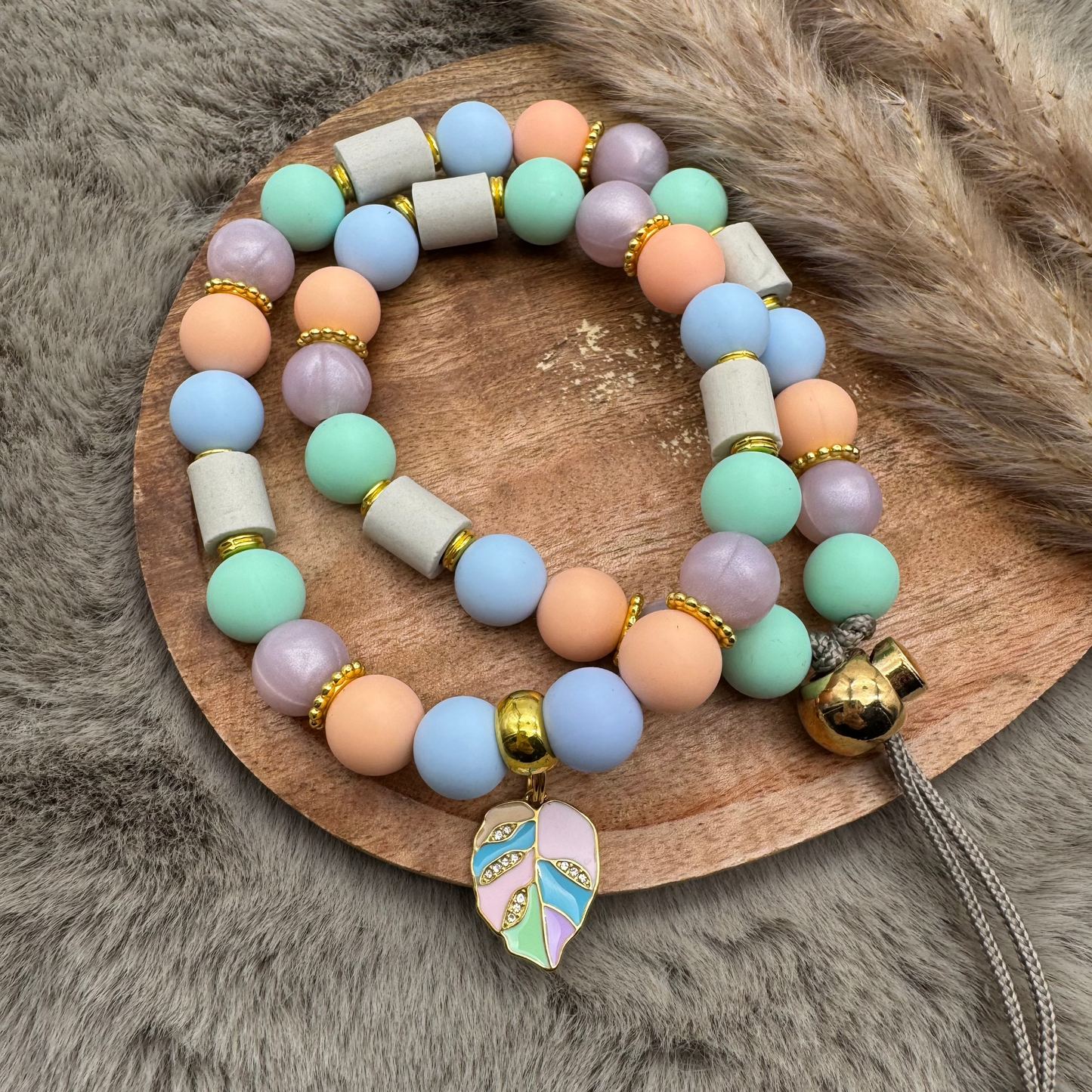 Hundekette „Pastell Autumn“ – zart, verspielt & herbstlich leicht