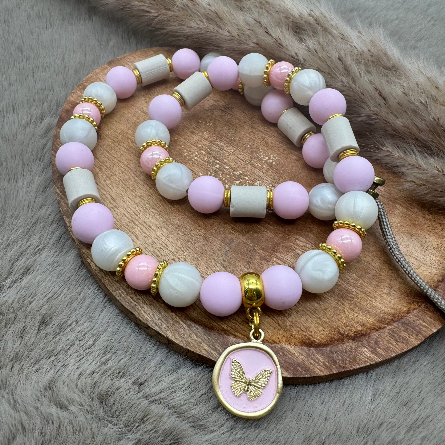 Hundekette „Soft Blush“ – edel, zart & feminin verspielt