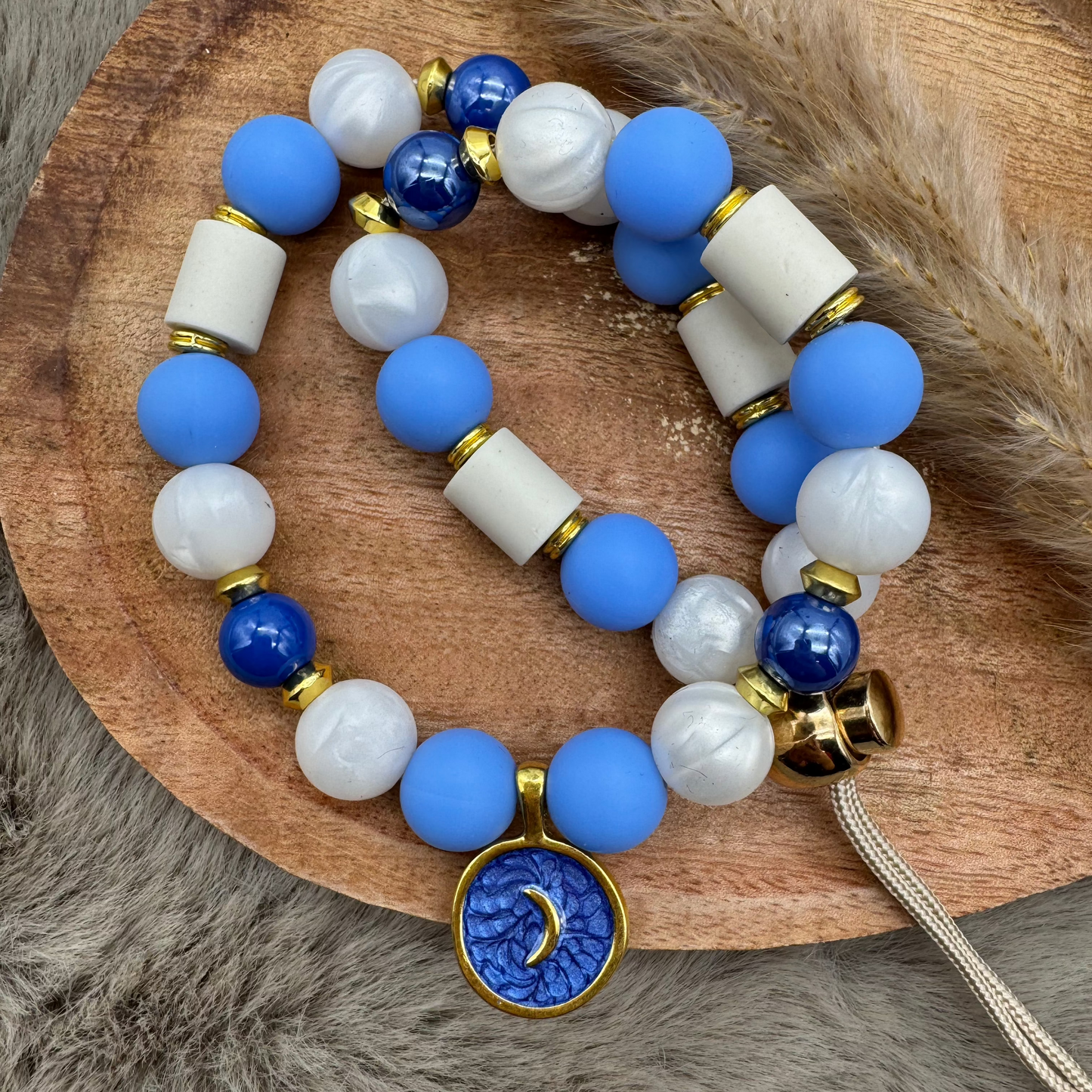Hundekette „Blue Moon“ – mystisch, ruhig & elegant abgestimmt