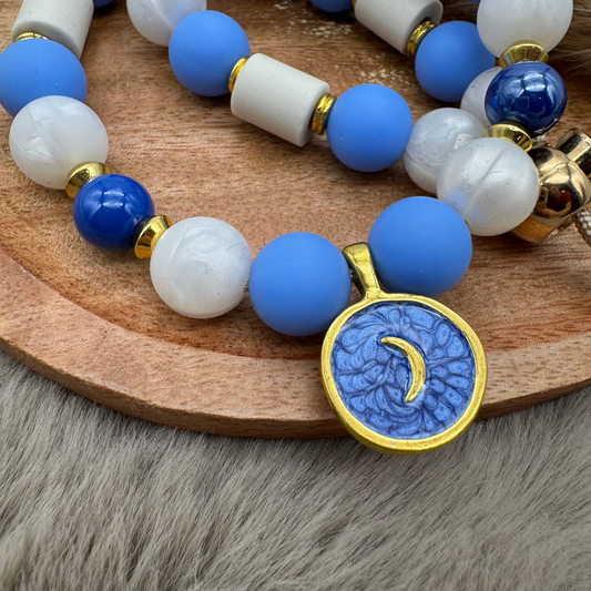 Hundekette „Blue Moon“ – mystisch, ruhig & elegant abgestimmt