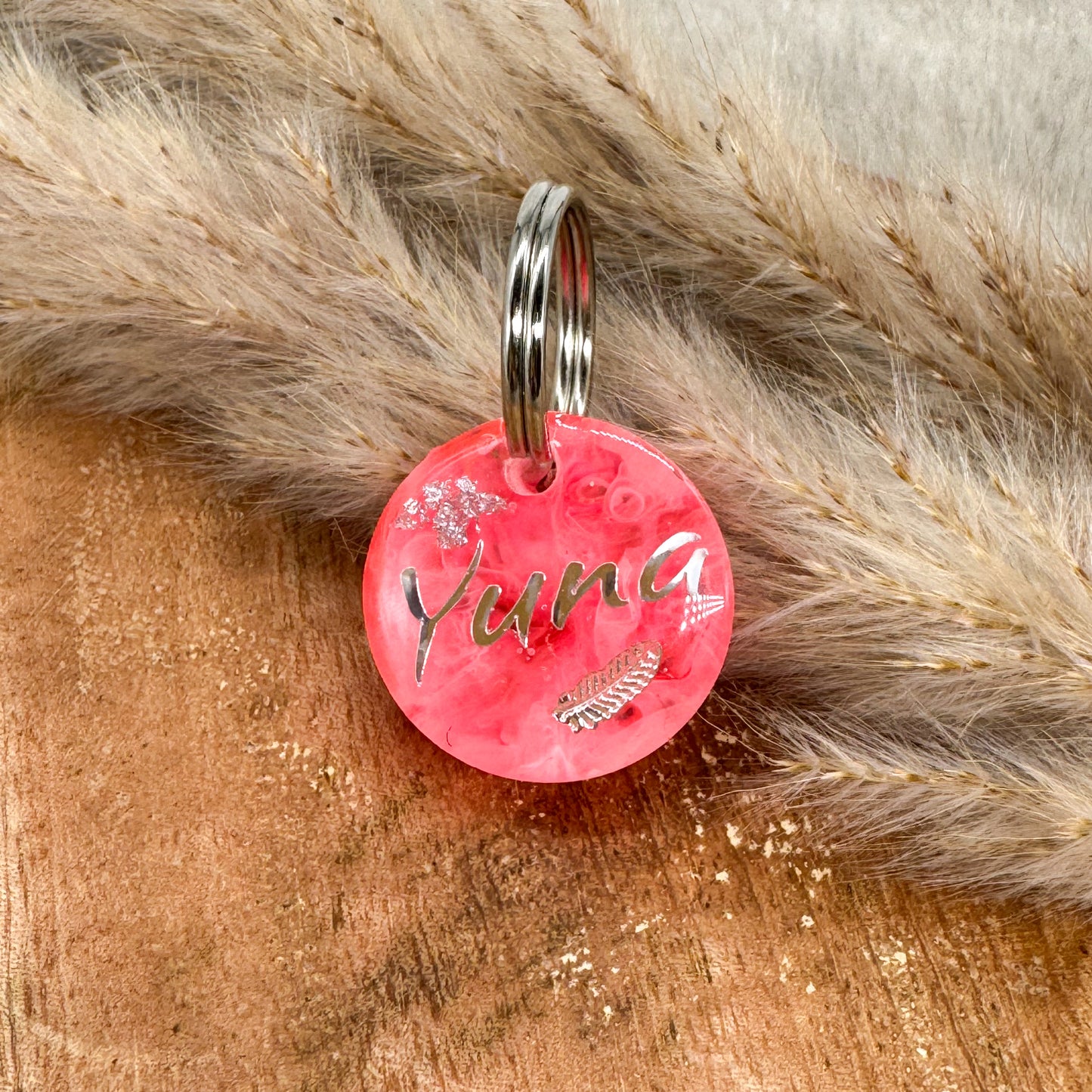 Hundemarke "Neon Pink“