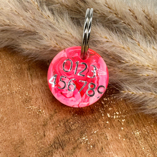 Hundemarke "Neon Pink“