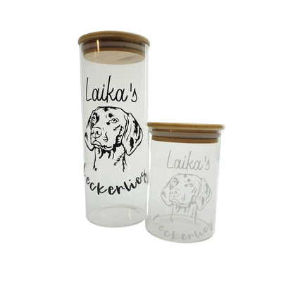Leckerliglas mit Magyar Vizsla Design - Personalisierbar