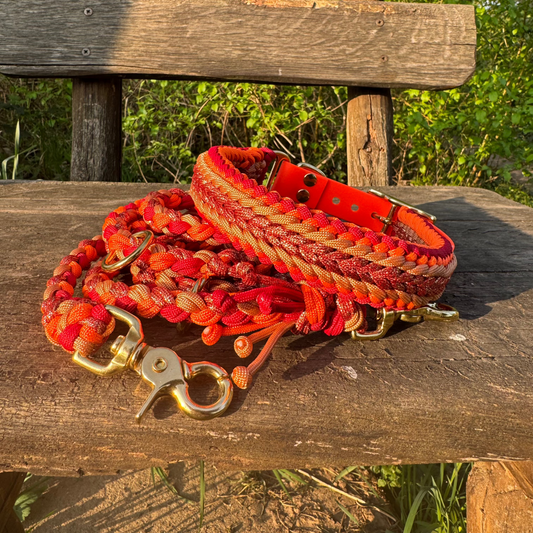 Paracord Set „Sunrise“ – leuchtendes Design für energiegeladene Abenteuer