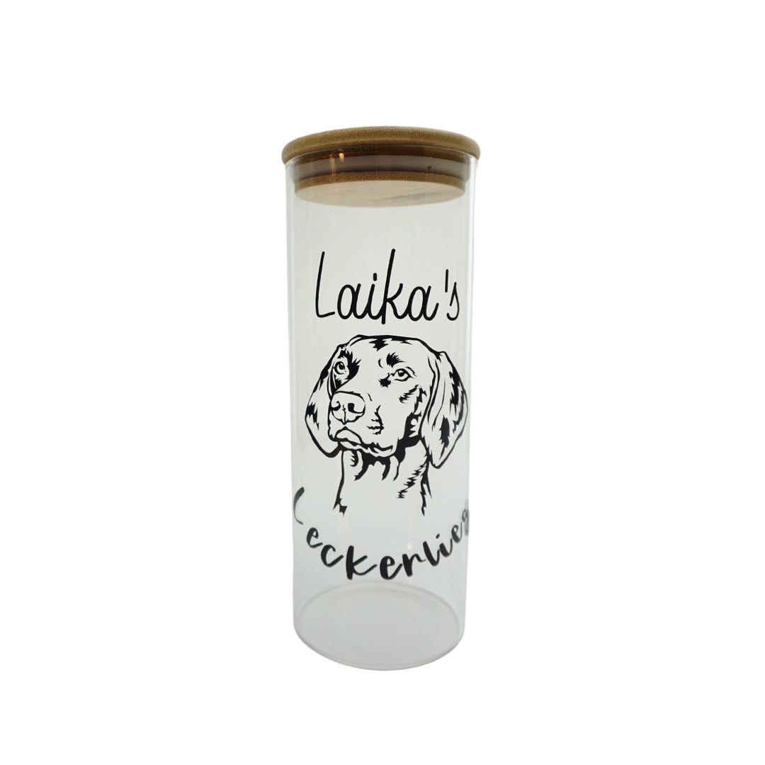 Leckerliglas mit Magyar Vizsla Design - Personalisierbar