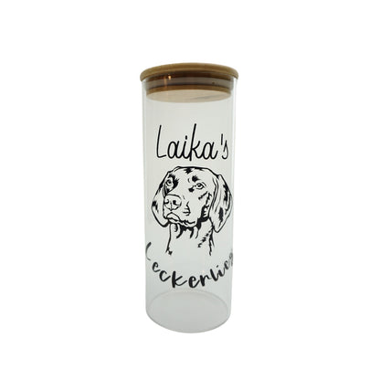 Leckerliglas mit Magyar Vizsla Design - Personalisierbar