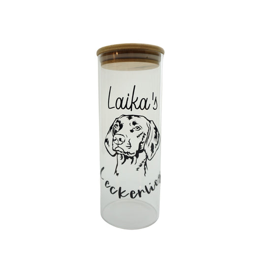 Leckerliglas mit Magyar Vizsla Design - Personalisierbar