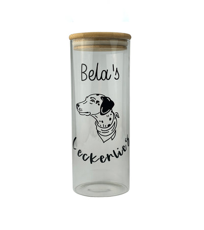 Leckerlieglas im Dalmatiner Design - Personalisierbar