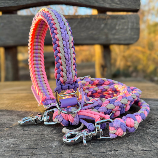 Paracord Set „Lilac Bloom“ – sanft, verspielt & detailverliebt