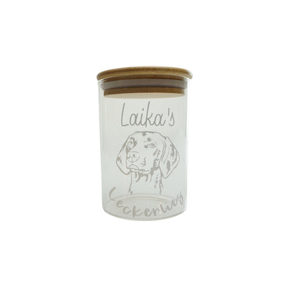 Leckerliglas mit Magyar Vizsla Design - Personalisierbar