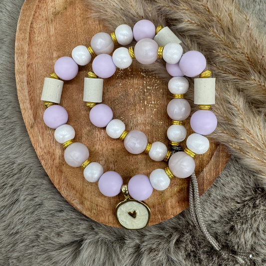 Hundekette „Lilac Love" –zart, verträumt & voller Herz