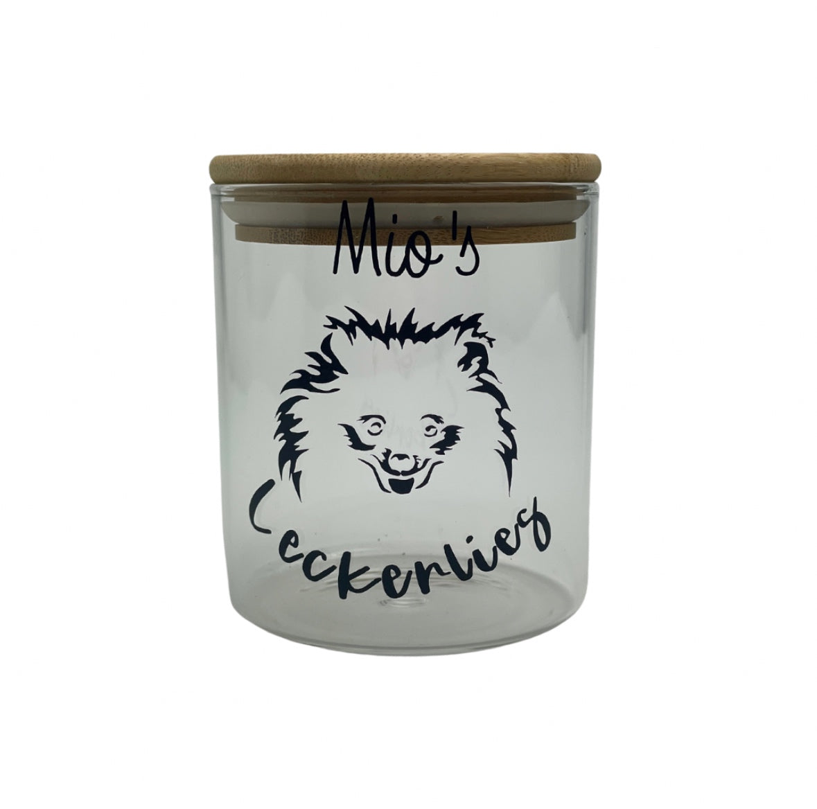 Leckerlieglas im Pomeranian Design - Personalisierbar