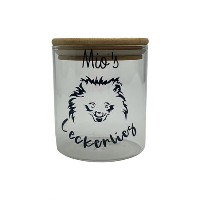 Leckerlieglas im Pomeranian Design - Personalisierbar