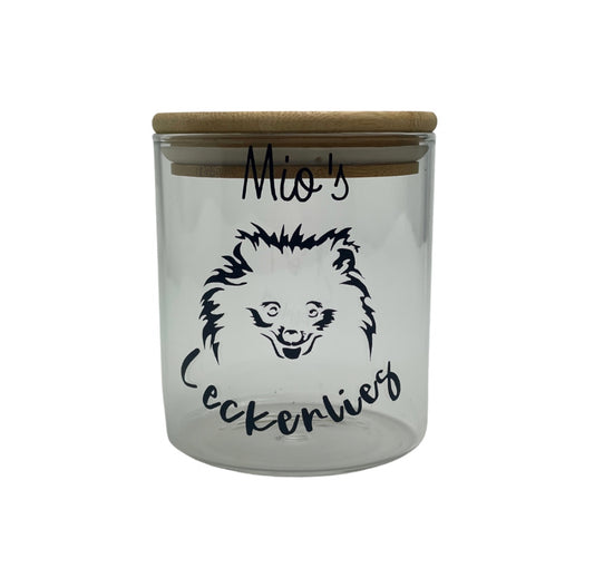 Leckerlieglas im Pomeranian Design - Personalisierbar