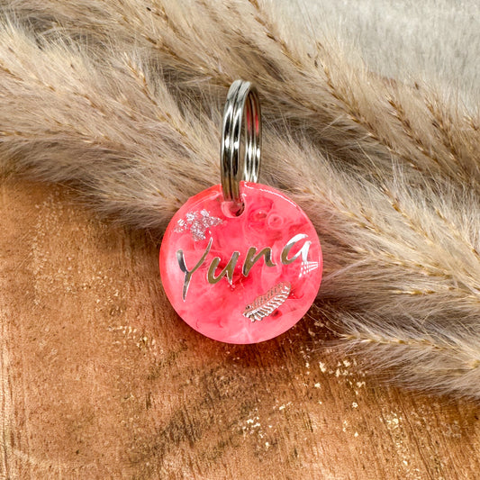 Hundemarke "Neon Pink“